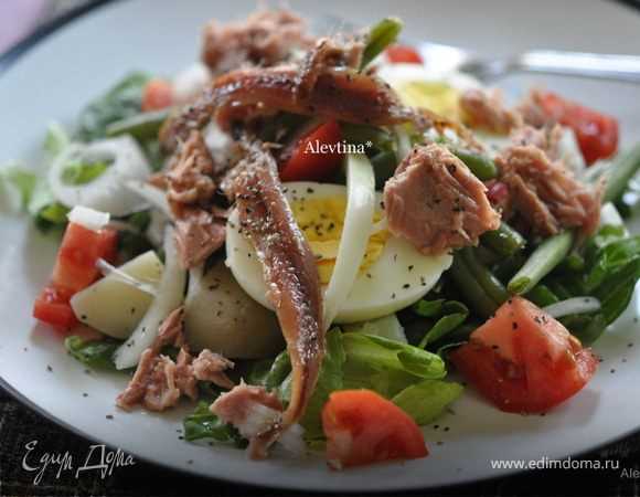 Салат нисуаз с бобами — приготовление вкусной и полезной закуски с красными и черными фасолью